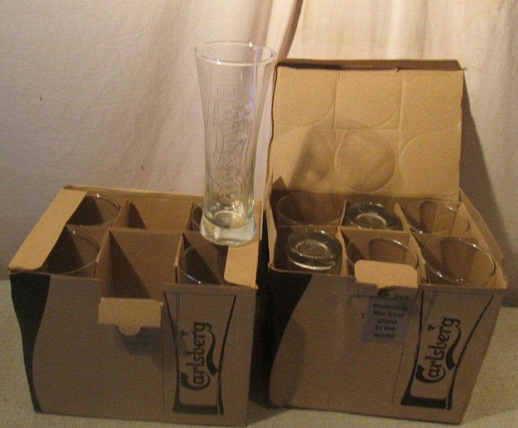 11 Nieuwe Bierglazen - Carlsberg, Ophalen of Verzenden, Nieuw, Glas of Glazen, Overige merken