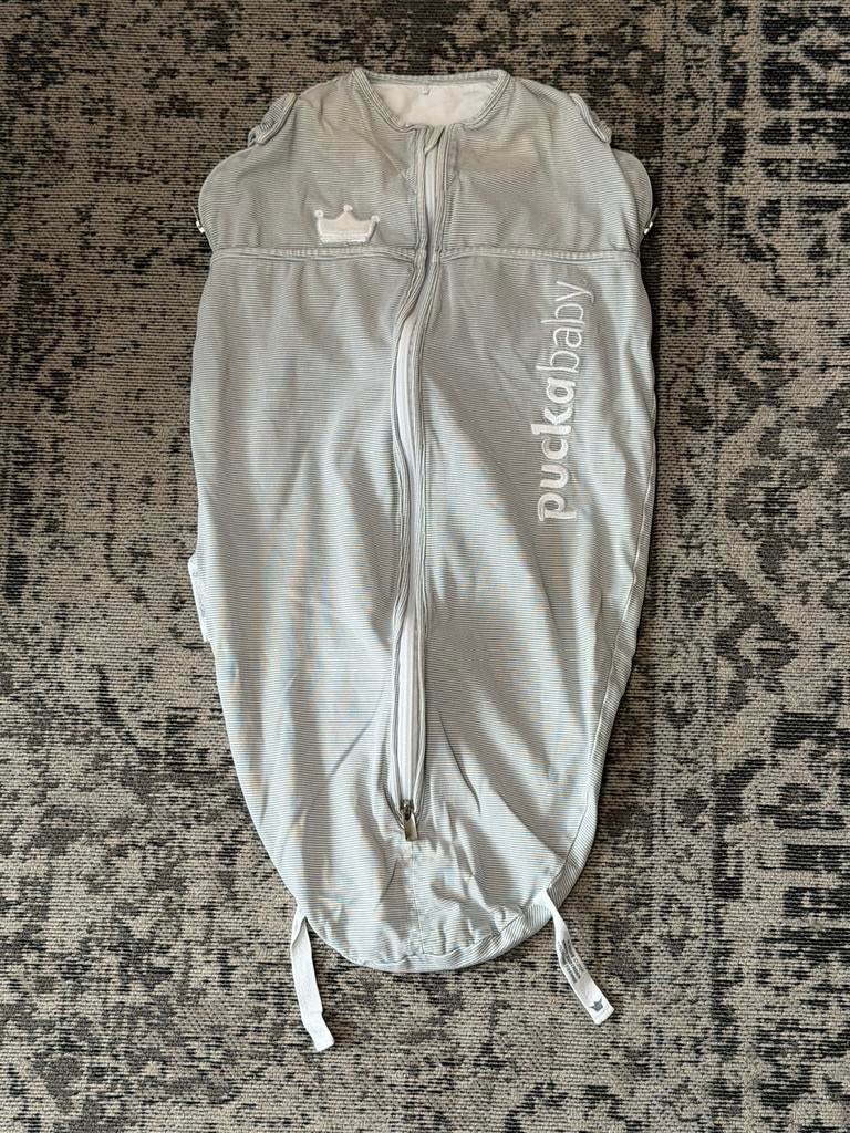*** Puckababy mini grijs gestreept ***, Kinderen en Baby's, Dekens, Slaapzakjes en Inbakerproducten, Ophalen, Zo goed als nieuw