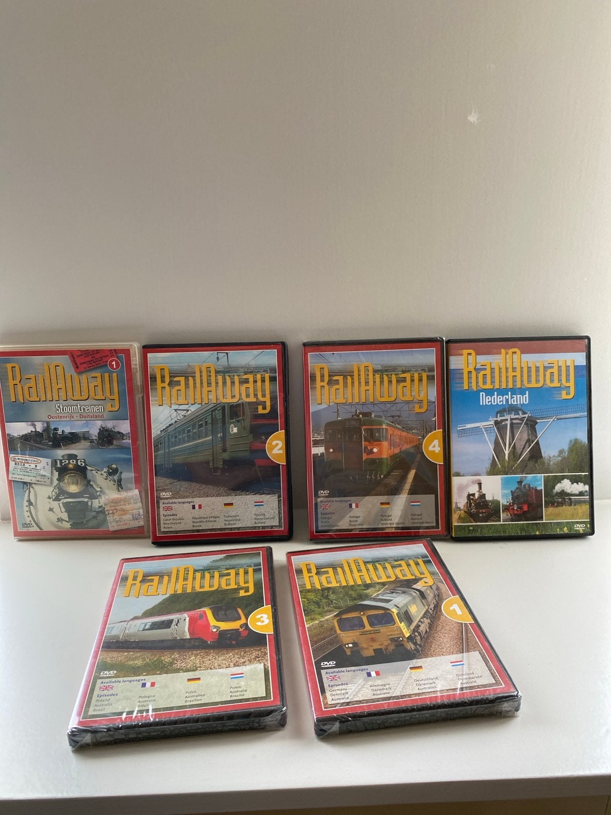 Railaway DVD collectie - 6 stuks (Oostenrijk, Tsjechië, Port, Cd's en Dvd's, Alle leeftijden, Nederlands, Zo goed als nieuw, Inclusief doosje