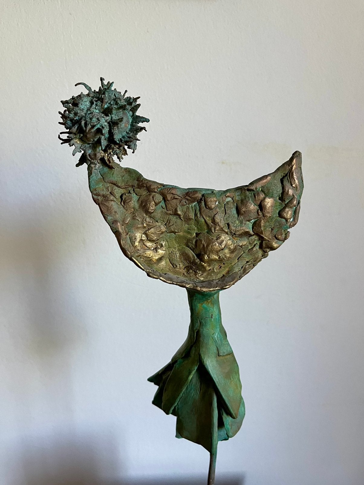 Bronzen beeld, ‘open mind’, unicum, Beeld, Abstract, Europa, 50 - 100 cm