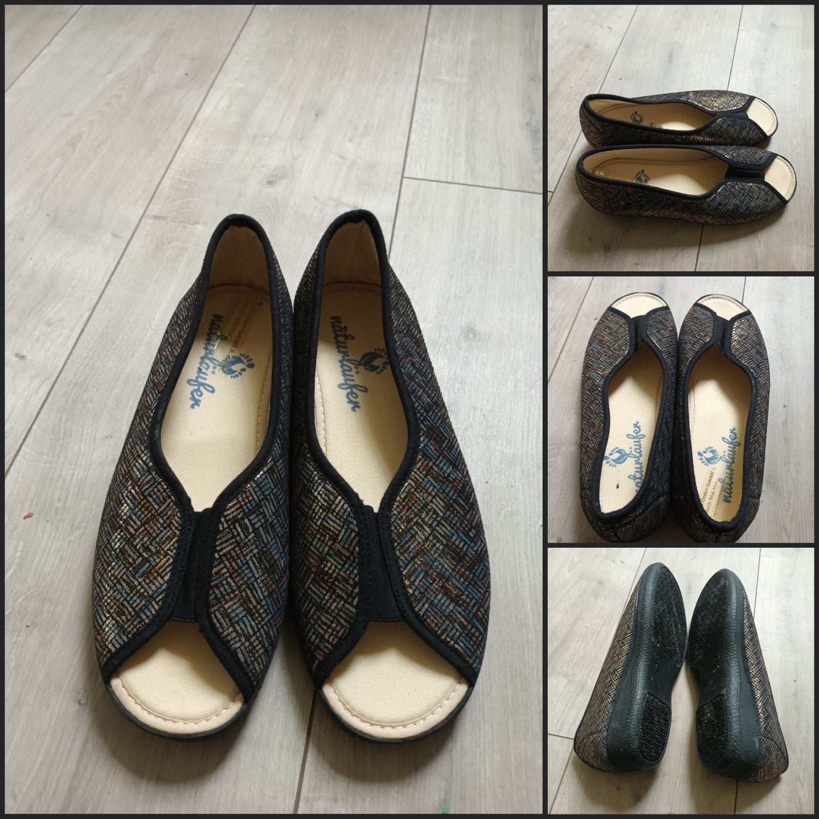 Naturlaüfer dames instappers met open teen maat 39, Kleding | Dames, Schoenen, Ophalen of Verzenden, Natürlaufer, Instappers, Zwart