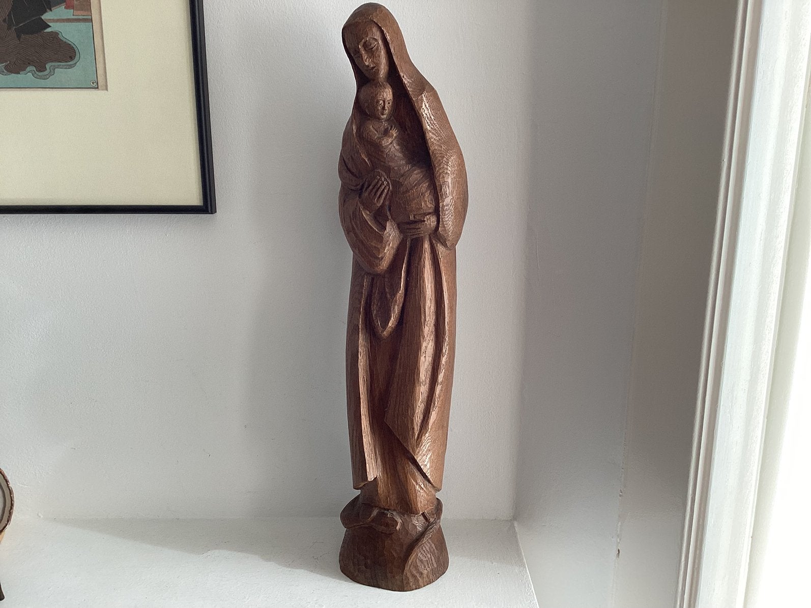 Beeld Maria met kind, hout., Antiek en Kunst, Ophalen of Verzenden