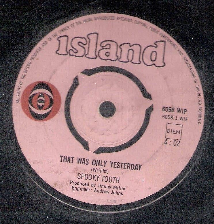 Spooky Tooth - That Was Only yesterday - 1969 rockklassieker, Ophalen, Gebruikt, Pop