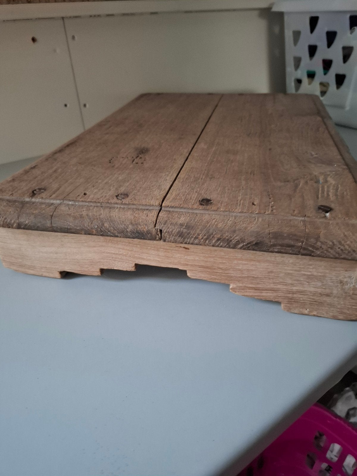 oud houten bajot plateau, 100 cm of meer, 60 cm of meer, Ophalen of Verzenden, Zo goed als nieuw