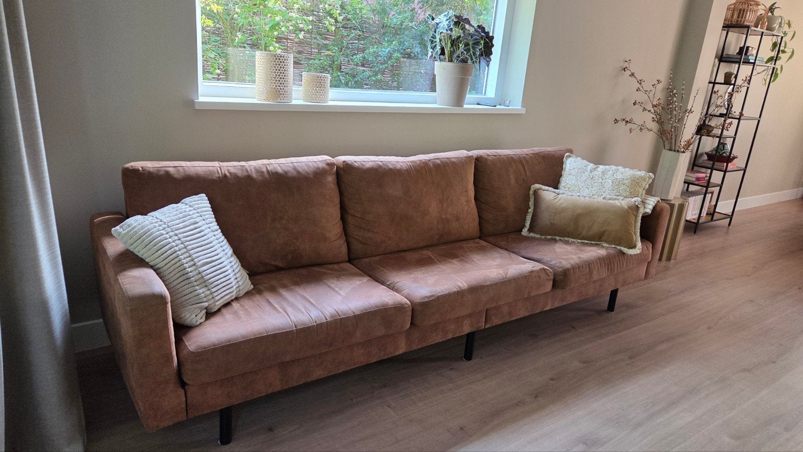 Bank / bankstel / 4/5 persoons, Ophalen, 250 tot 300 cm, Gebruikt, 75 tot 100 cm