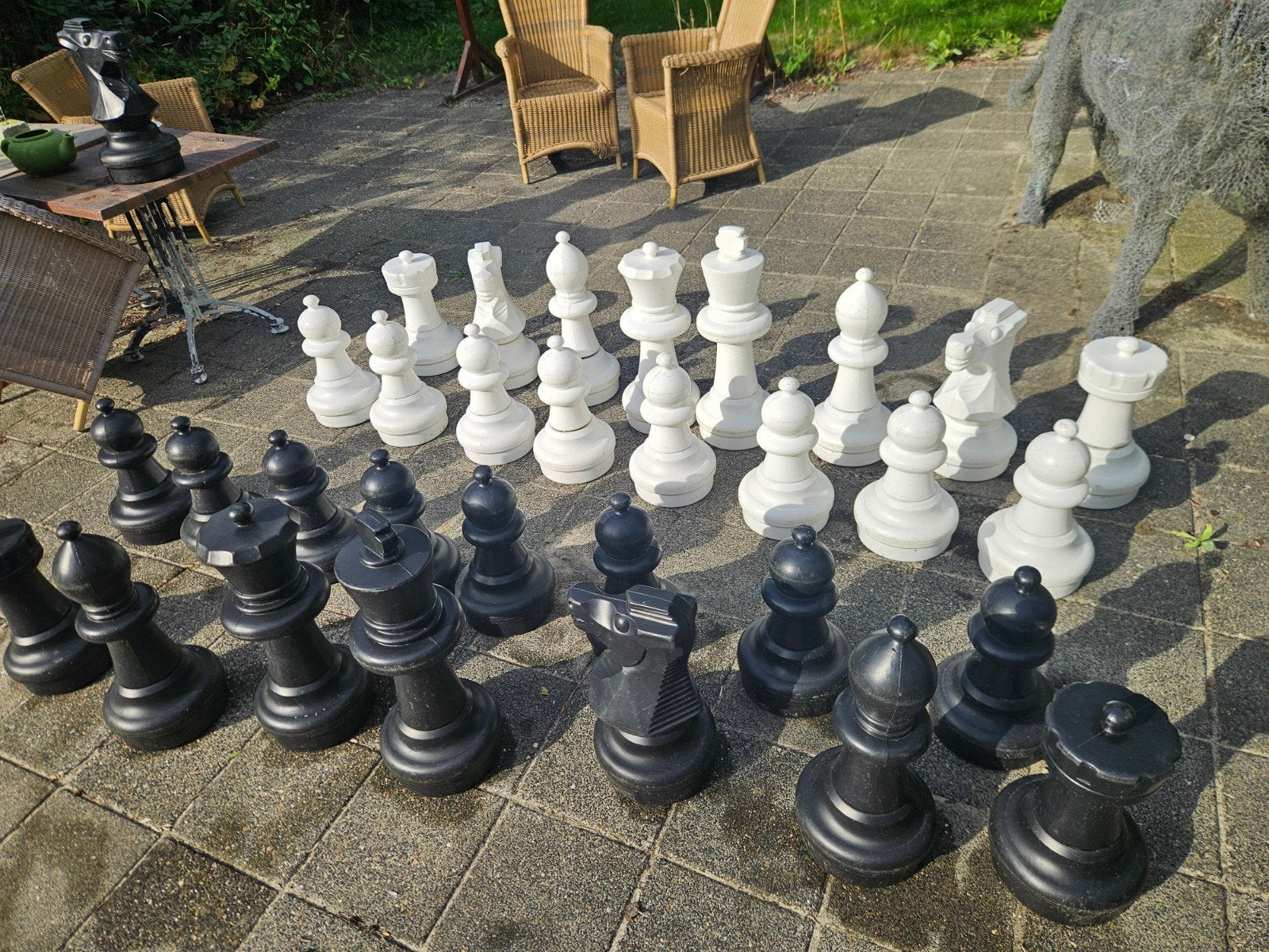 Groot schaakspel, Een of twee spelers, Ophalen, Gebruikt