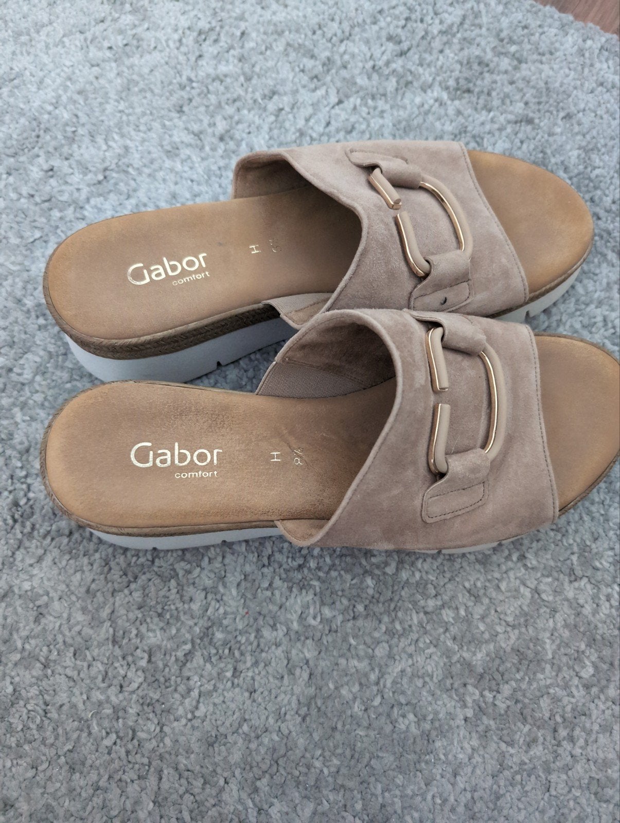 Gabor Comfort Slippers - Maat 42,5 - Wijdte H, Slippers, Beige, Gabor, Ophalen of Verzenden