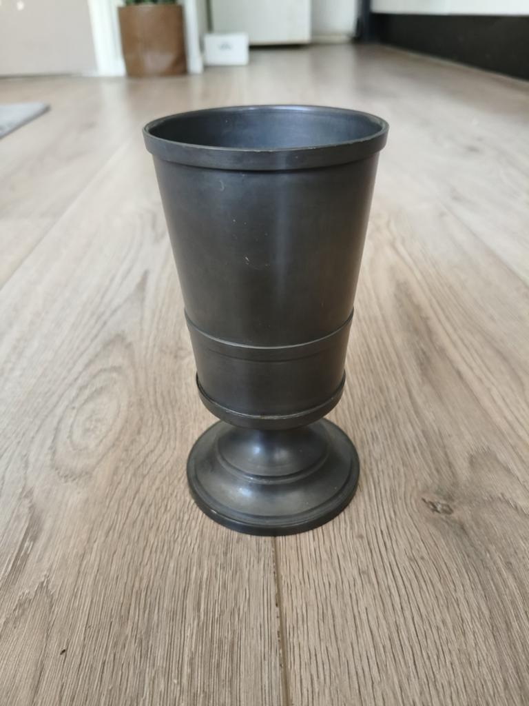 Gelria Tinnen Beker met origineel echtheidscertificaat, Ophalen of Verzenden