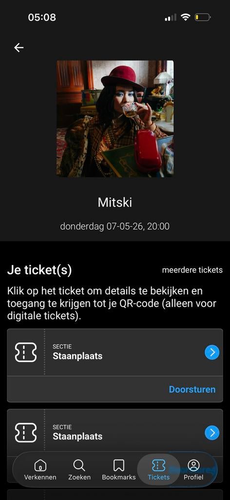 2 Mitski staanplaats tickets!!, Twee personen