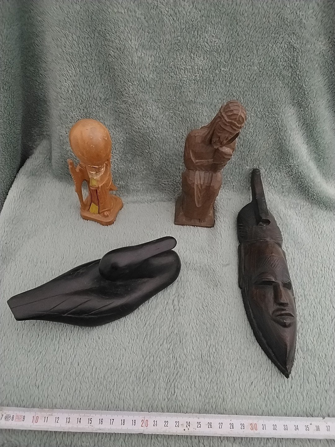 Diverse Houten Beeldjes en Masker - Handgesneden Decoratie, Ophalen of Verzenden