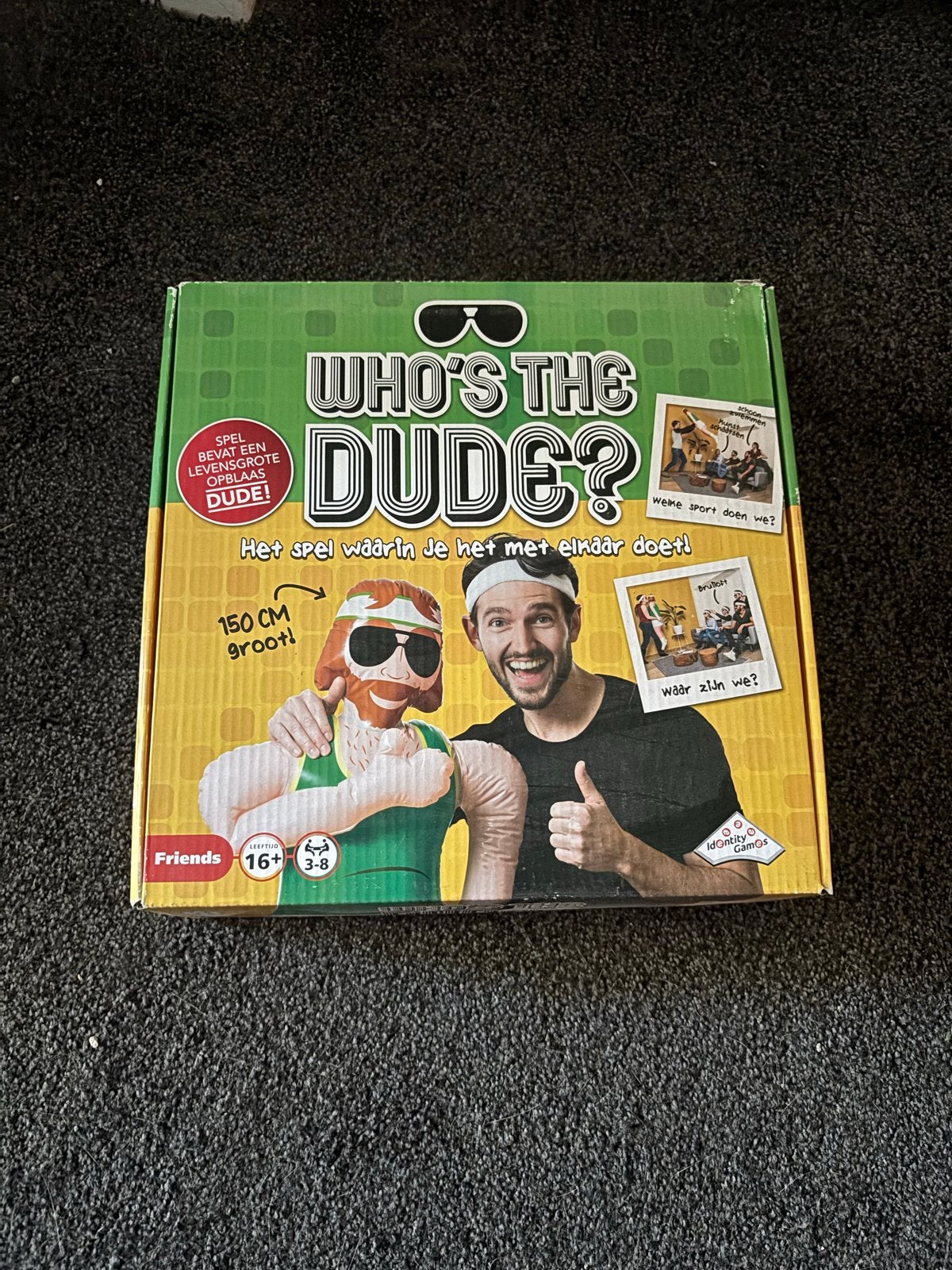 Who's the Dude? Gezelschapsspel - Slechts 1x gespeeld!, Drie of vier spelers, Ophalen of Verzenden, Zo goed als nieuw