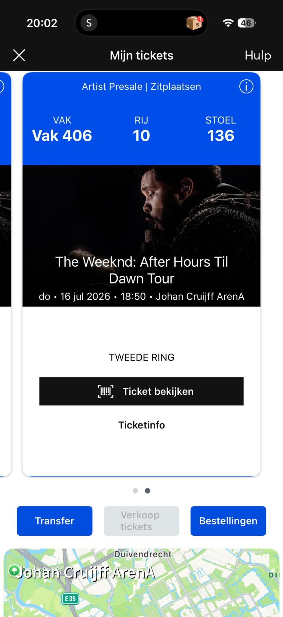 The weeknd 2 tickets, Twee personen, Juli