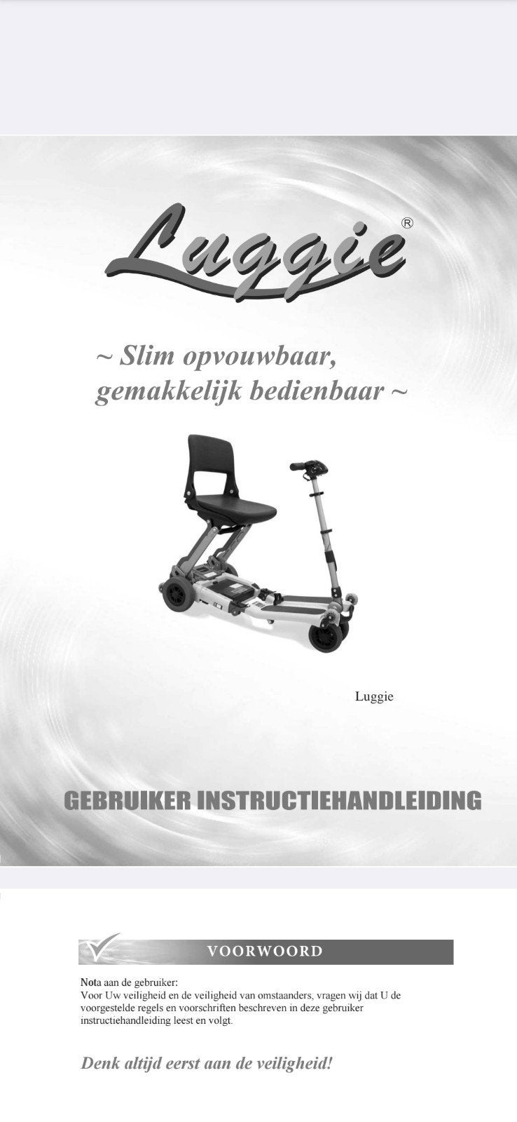 Scootmobiel opklapbaar. Eenvoudig mee te nemen, Ophalen, 10 km/u of minder