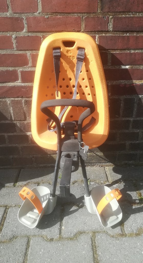 Thule Yepp Original voorzitje oranje, Ophalen, Voetsteuntjes, Yepp, 0 t/m 18 kg