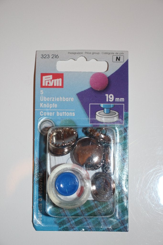 Prym 323216 Stofknopen/ cover button met matrijs 19mm #3136, Hobby en Vrije tijd, Naaien en Fournituren, Nieuw, Knoop of Knopen