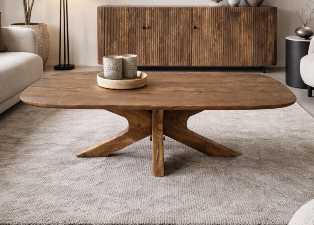 Magazijn Leegverkoop Salontafel deens ovaal massief mangohou, Hout, Nieuw, Ophalen of Verzenden, Info@wkhome.nl