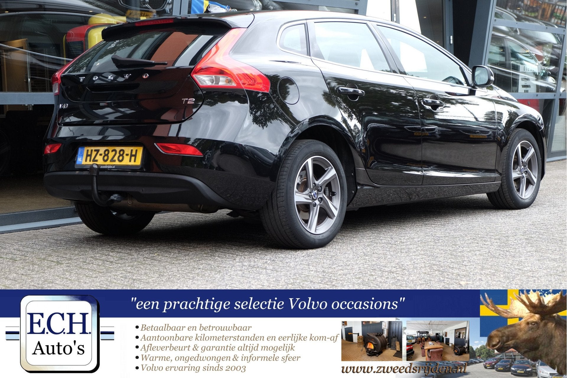 Volvo V40 2.0 T2 Momentum, Navi, Trekhaak, Bluetooth, Voorwielaandrijving, Gebruikt, 4 cilinders, Leder en Stof