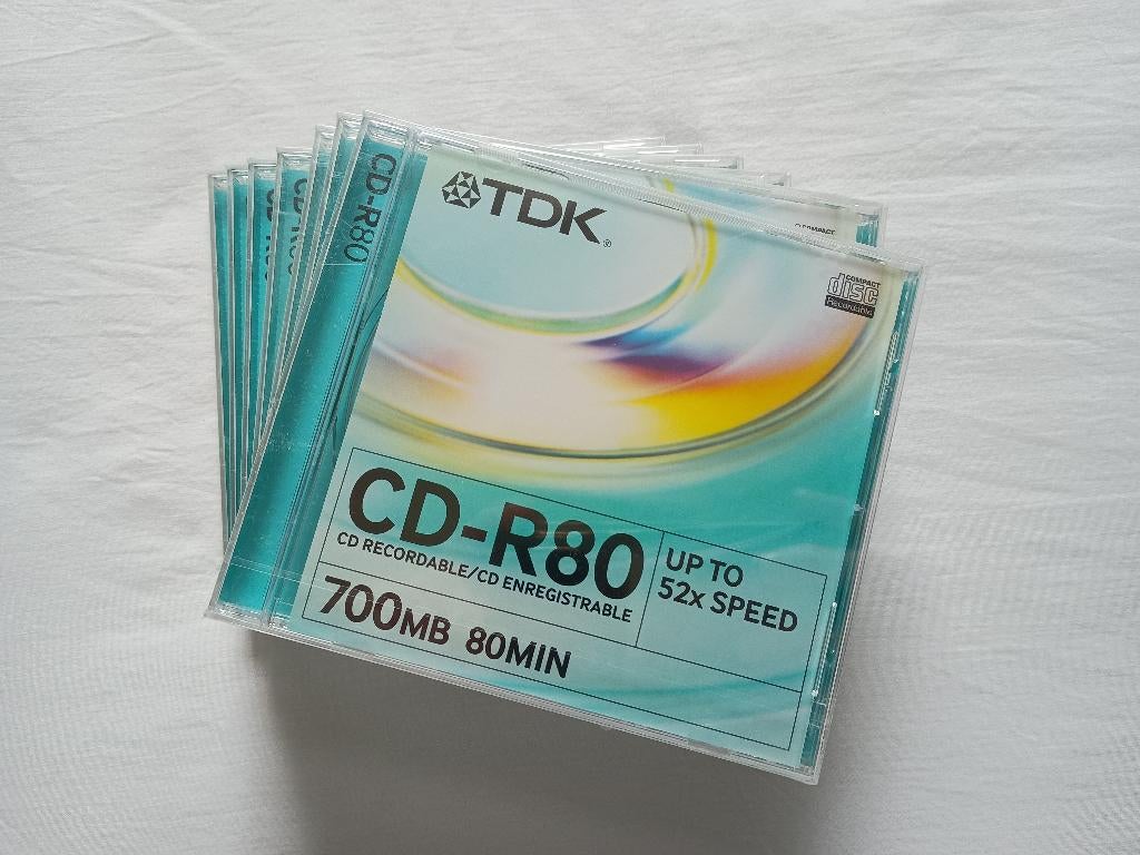 7 TDK gesealde CD-R 700MB / 80min, Ophalen of Verzenden, Nieuw, Cd, TDK