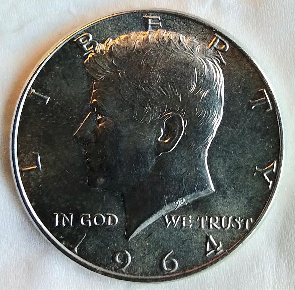 Zeldzaam 1/2 Kennedy Dollar - 1964 - 900 zilver !, Verzenden, Noord-Amerika, Losse munt, Zilver