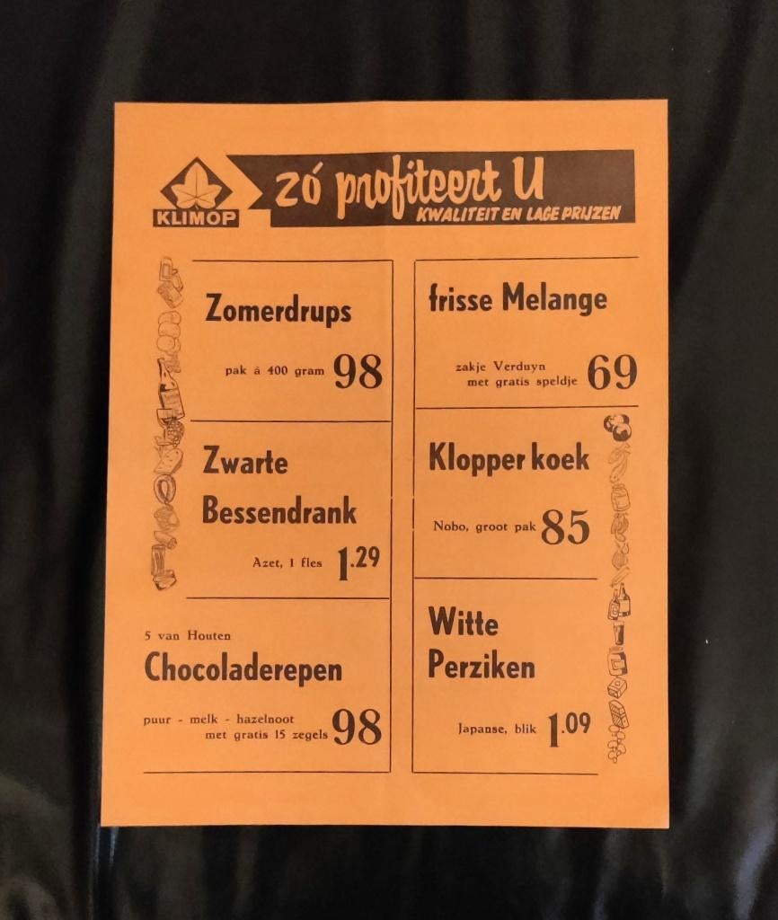 Folder Kruidenier C. Trap Bagijnenland 13 EDAM 1966, Ophalen of Verzenden, Zo goed als nieuw