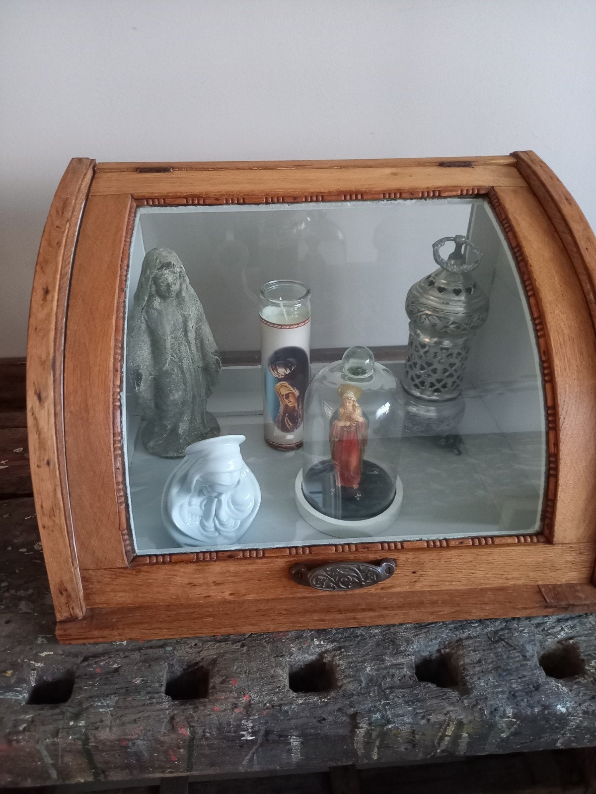 Mooi antiek vitrine kastje - perfect voor verzamelingen, Ophalen