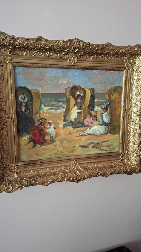 Schilderij Eugene Boudin, Antiek en Kunst, Kunst | Schilderijen | Klassiek, Ophalen of Verzenden