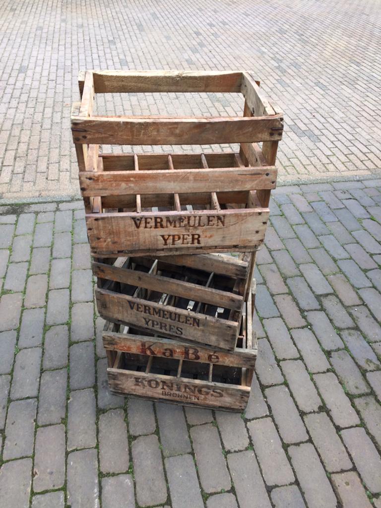 Brocante houten België kratten, Ophalen