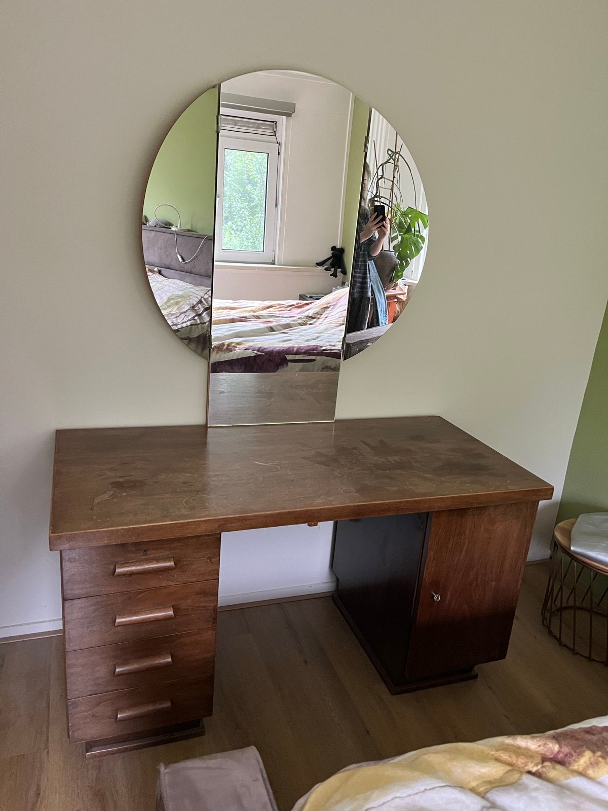 Teak Houten Bureau. Zonder Spiegel, Huis en Inrichting, Bureaus, Ophalen, Overige typen, Gebruikt, Overige merken