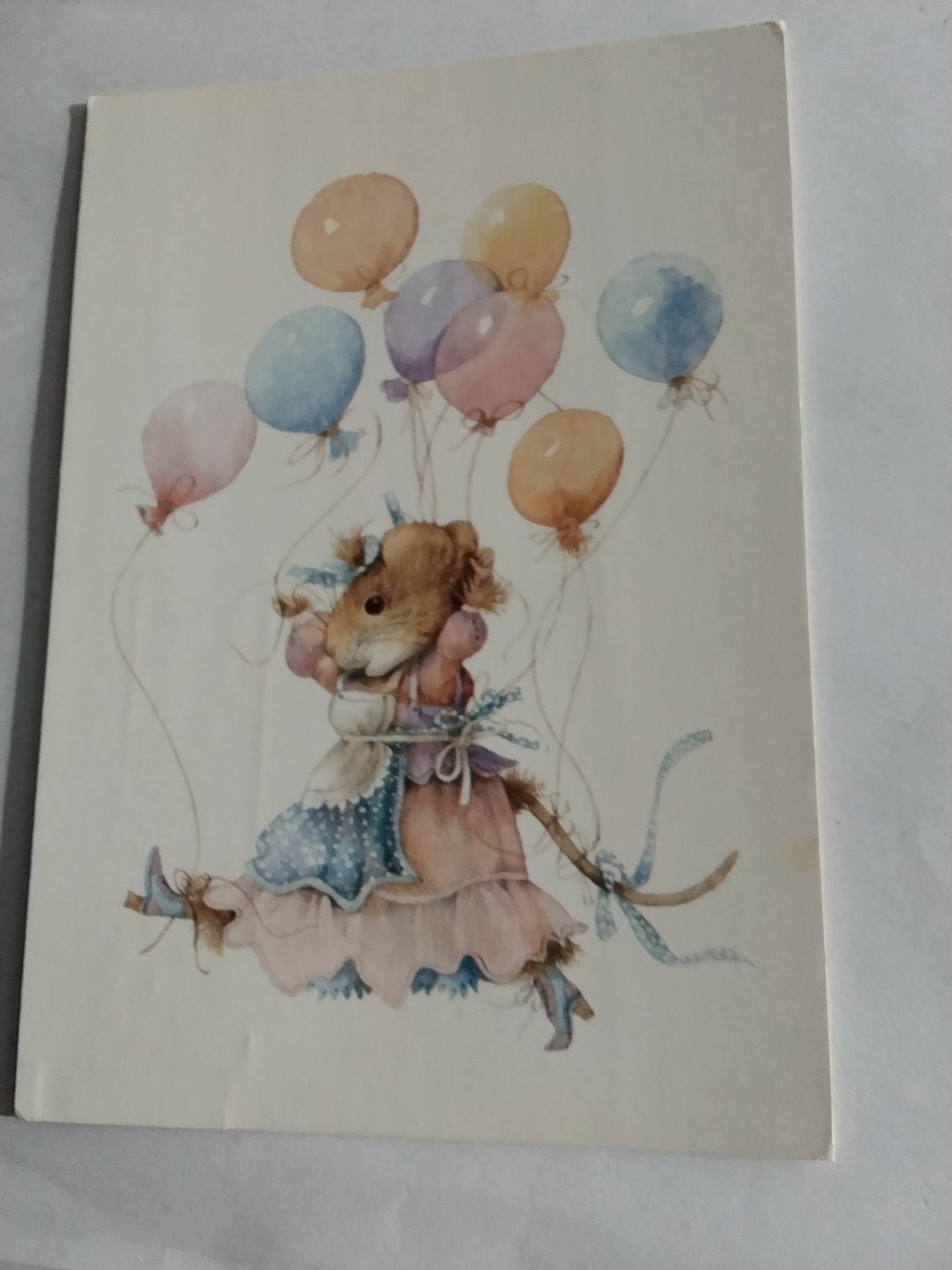 Marjolein Bastin Ansichtkaart - Muis met ballonnen, Ophalen of Verzenden