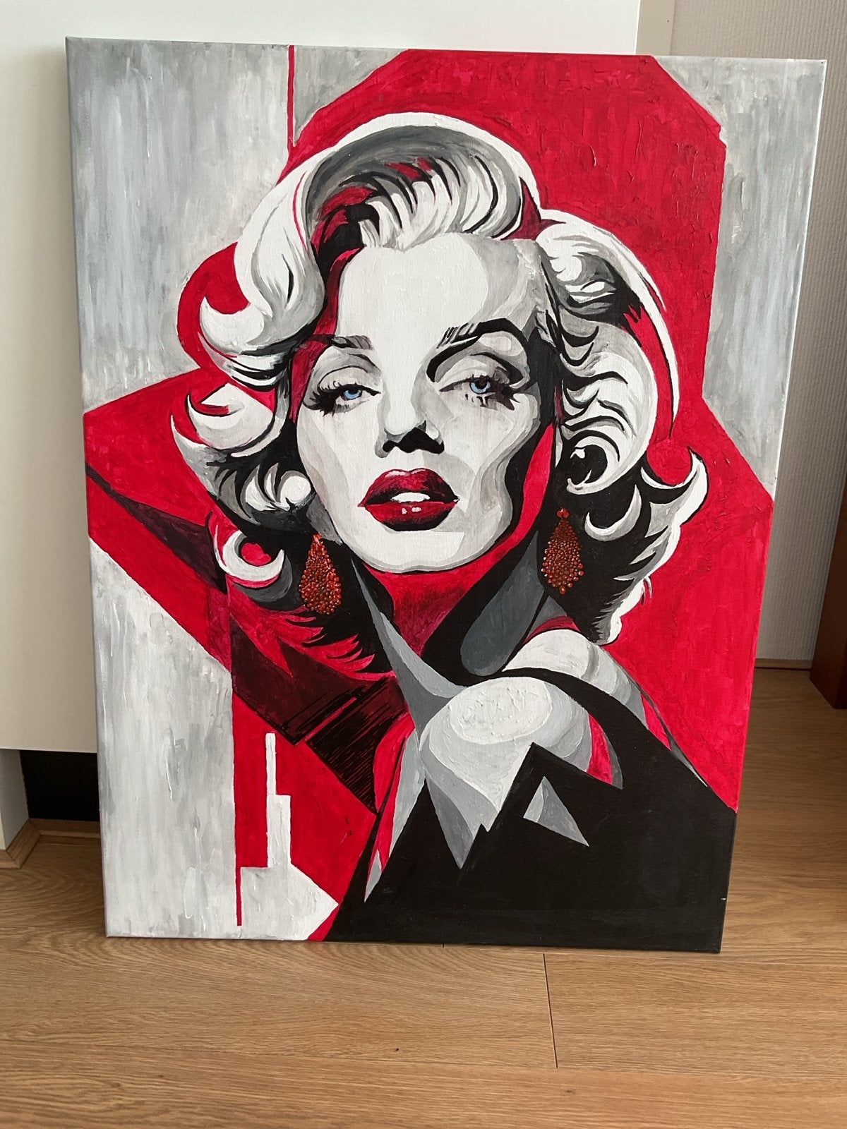 Pop Art Marilyn Monroe Schilderij - Acryl op Canvas, Ophalen, Acrylverf, Handgeschilderd, Portret