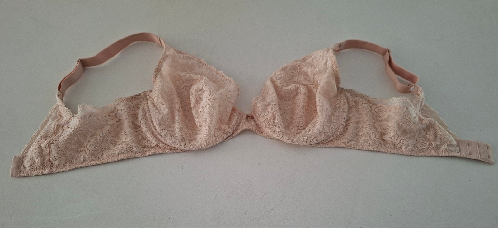 Aubade Plunge BH 85E - Zo Goed Als Nieuw, Aubade, Ophalen of Verzenden, Beige, BH
