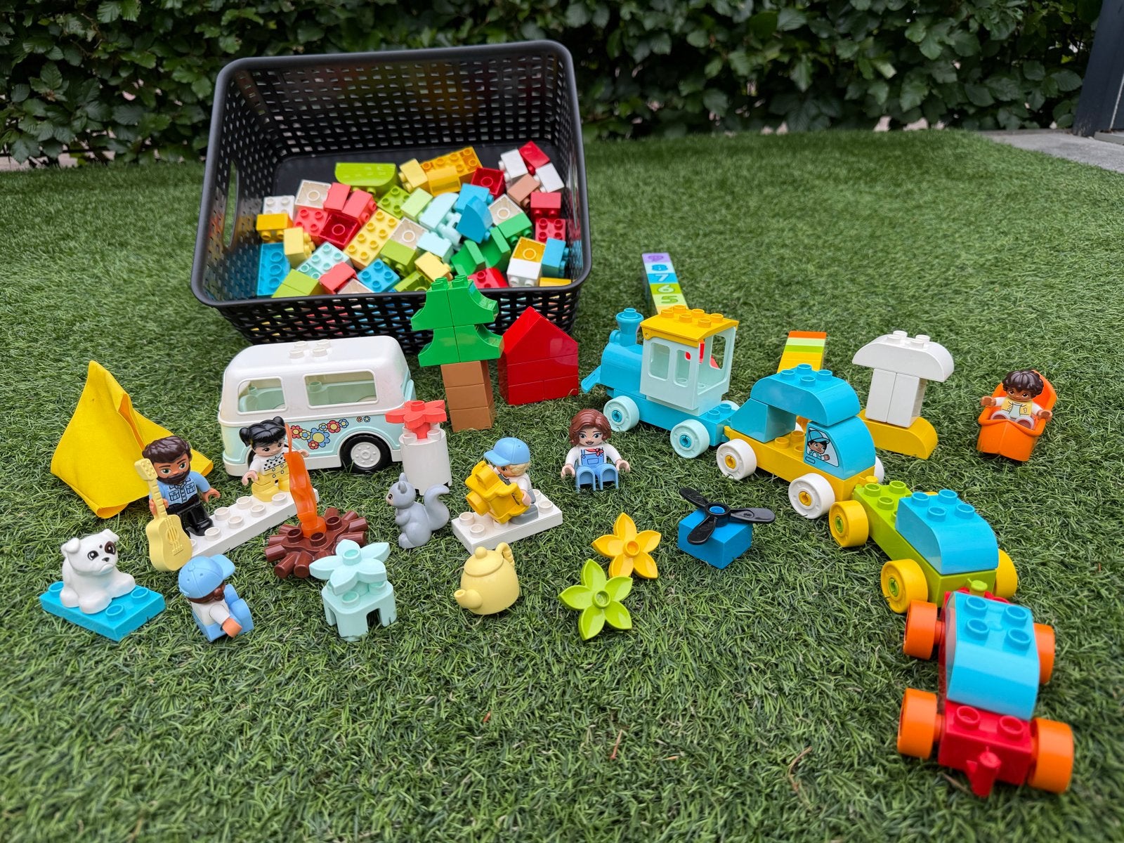 Duplo Trein, Camping Set en Losse Blokjes - Complete Bundel, Kinderen en Baby's, Speelgoed | Duplo en Lego, Gebruikt, Ophalen of Verzenden