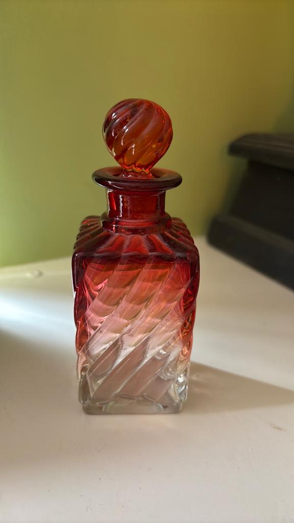 Parfumfles Baccarat Bambou tors antiek kristal, Ophalen of Verzenden