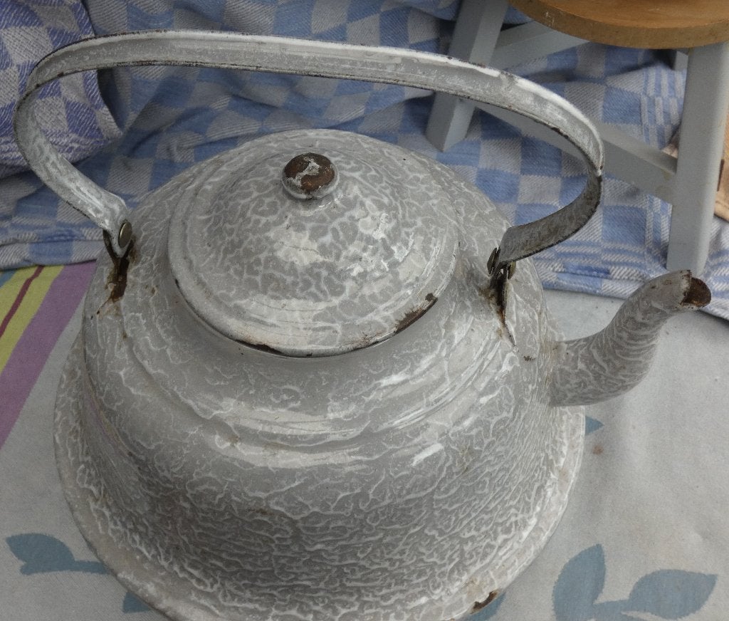 emaille waterketel/ ketel /fluitketel email, Antiek en Kunst, Ophalen of Verzenden