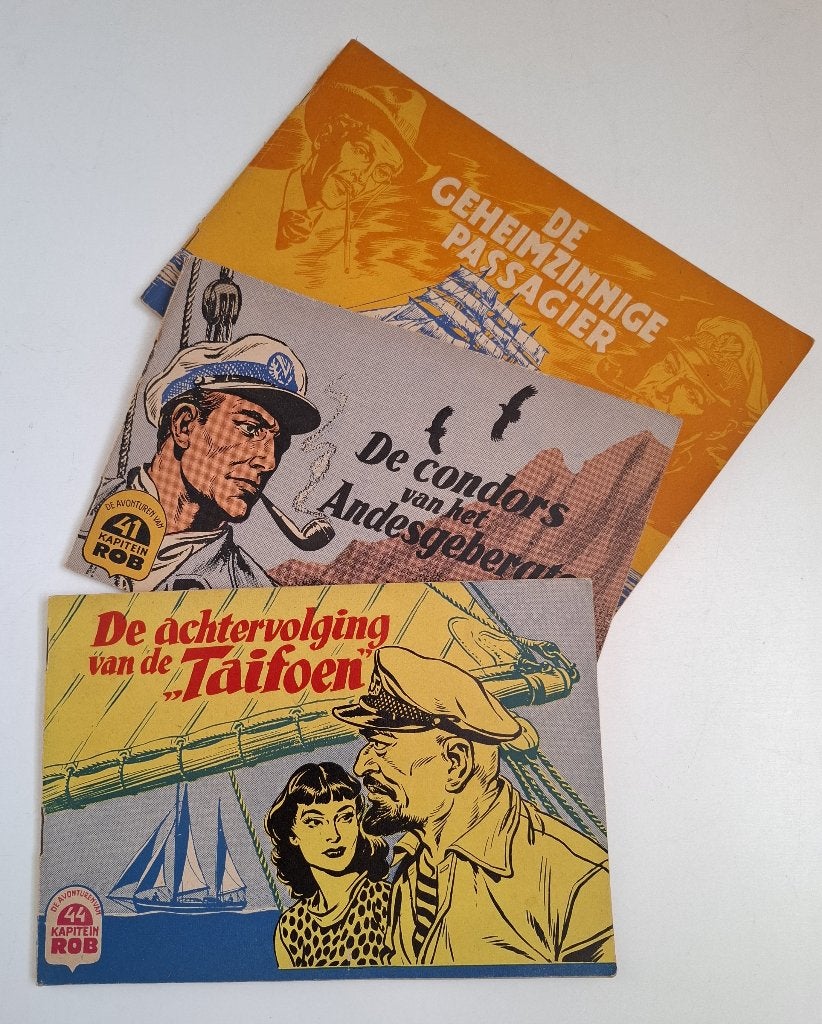KAPITEIN ROB 3 stripverhalen, Boeken, Gelezen, Ophalen of Verzenden, Meerdere stripboeken, Pieter Kuhn