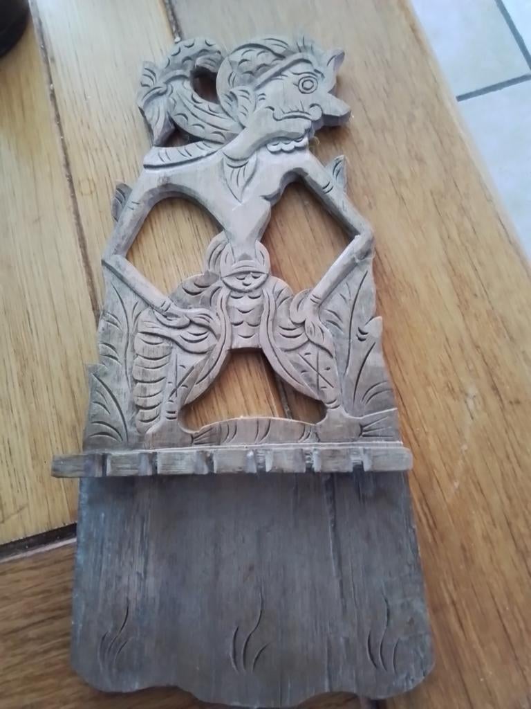 Houten Balinese Wayang Golek decoratie voor lepeltjes, Ophalen of Verzenden