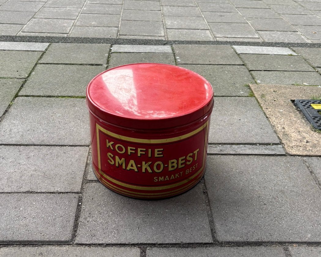 Vintage Sma-Ko-Best koffieblik, jaren 40, Ophalen, Zo goed als nieuw, Aluminium