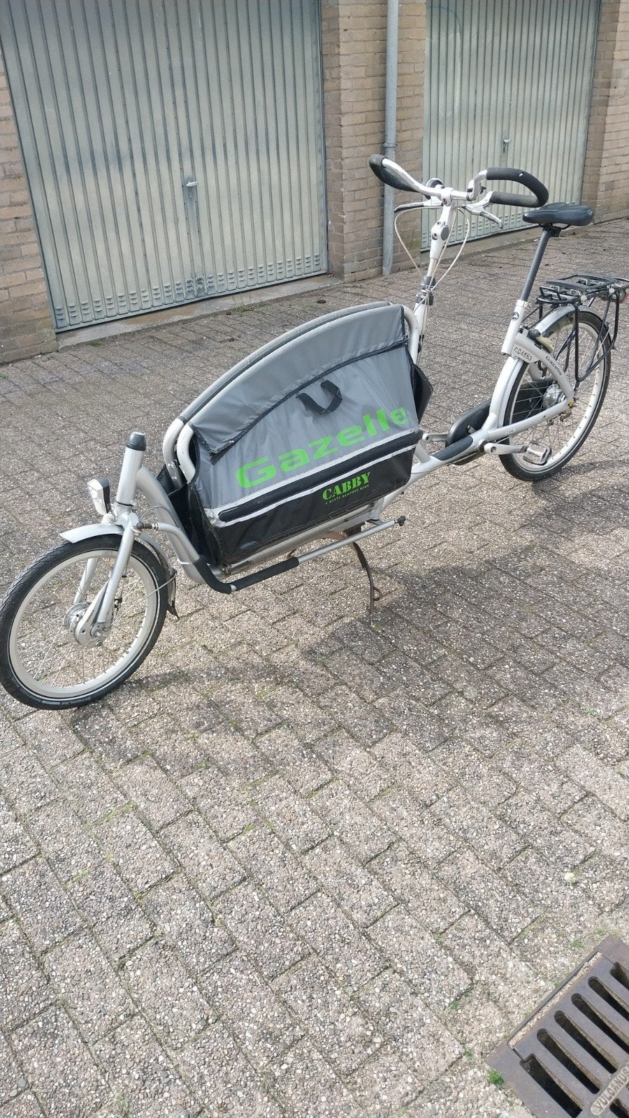Gazelle Caddy Bakfiets met Dakconstructie, Fietsen en Brommers, Fietsen | Bakfietsen, Gebruikt, Huif, Ophalen of Verzenden, 2 kinderen