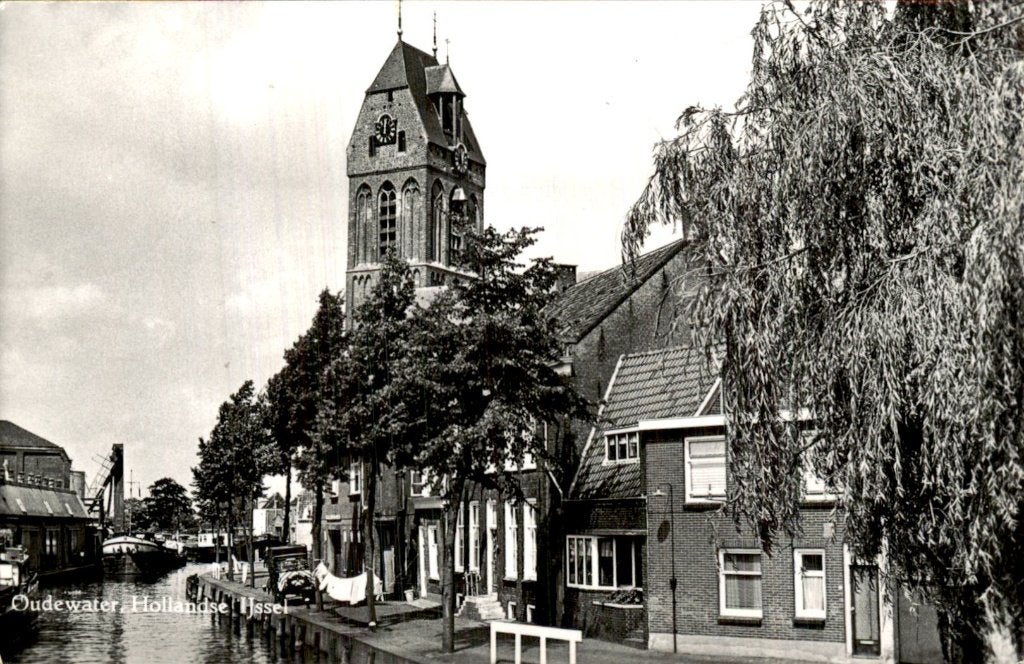 Oudewater - Kerk - Hollandsche IJssel, Ophalen of Verzenden, 1940 tot 1960, Gelopen, Utrecht