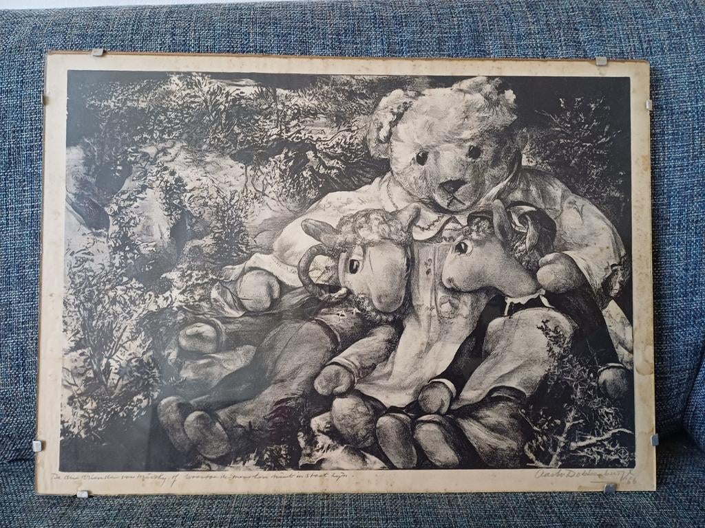 Lithografie van Aad van Dobbenburg, Ophalen of Verzenden