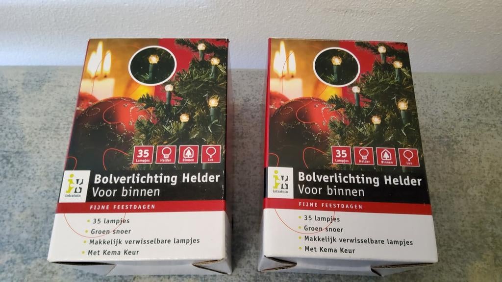 Kerstverlichting 35 bol lampjes voor binnen nieuw (2x), Diversen, Ophalen, Nieuw