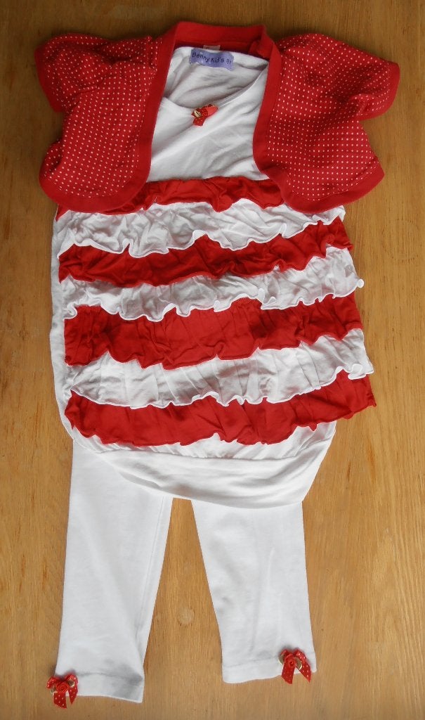tuniek/legging en bolero maat 122/128, Ophalen of Verzenden, Gebruikt, Meisje, Setje