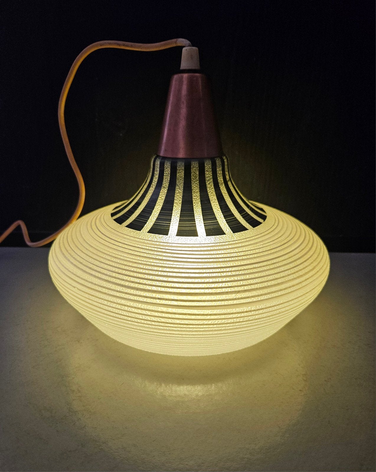 Scandinavische Glazen Hanglamp Jaren 60 Mid-Century Modern, Huis en Inrichting, Ophalen of Verzenden, Glas