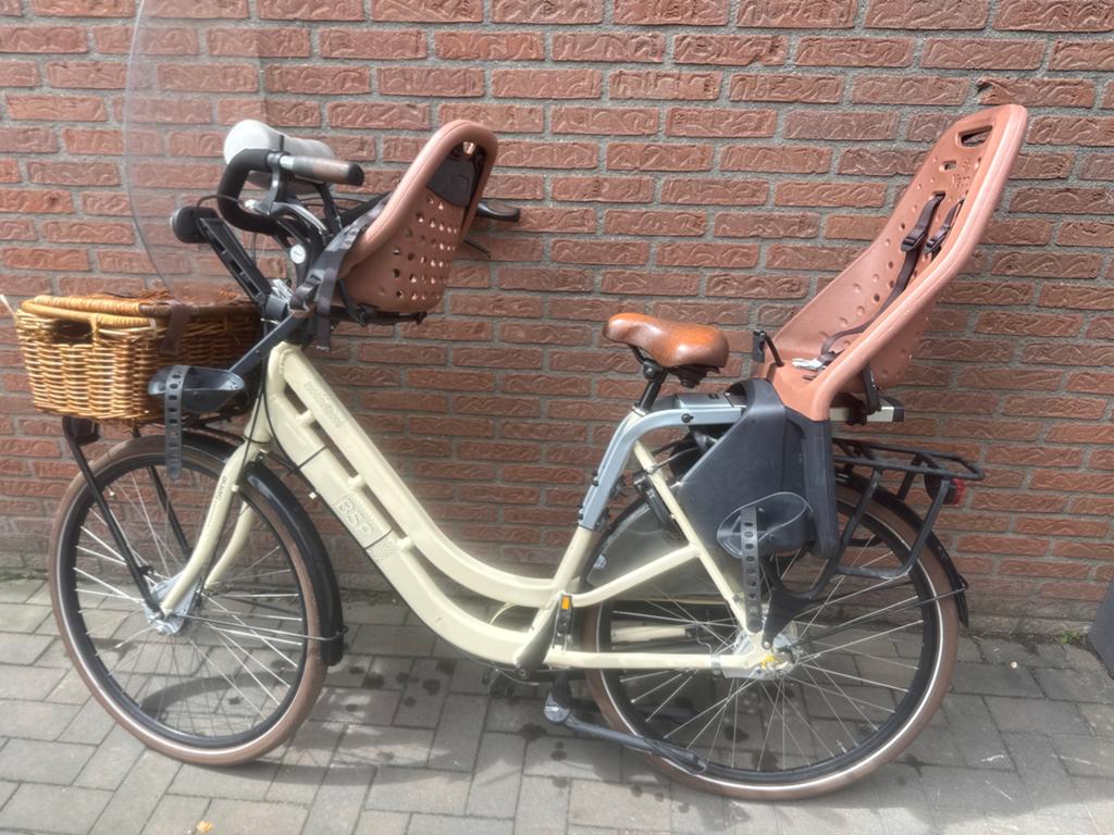 BSP Seine evolution fiets met Yepp zitjes voor en achter, Fietsen en Brommers, Fietsen | Dames | Moederfietsen, Overige merken