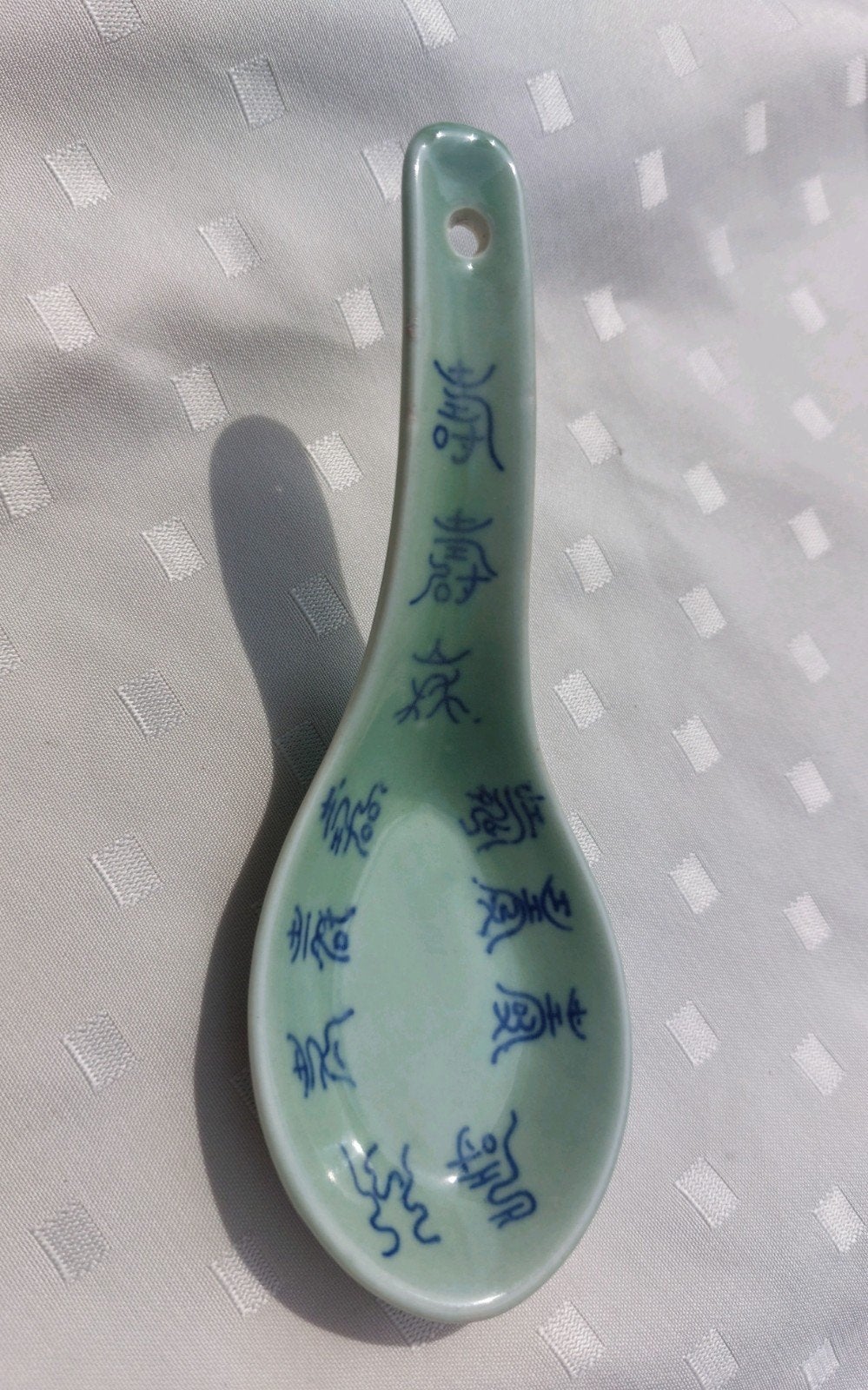 Porseleinen lepel, China , groen, Antiek en Kunst, Antiek | Porselein, Ophalen of Verzenden