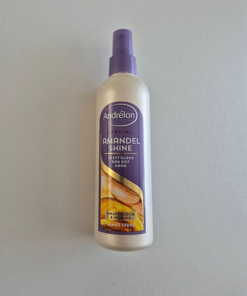 6 x Andrelon Amandel Shine Amandelolie & Honing Glans Spray, Ophalen of Verzenden, Nieuw, Gel, Wax, Haarlak of Mousse