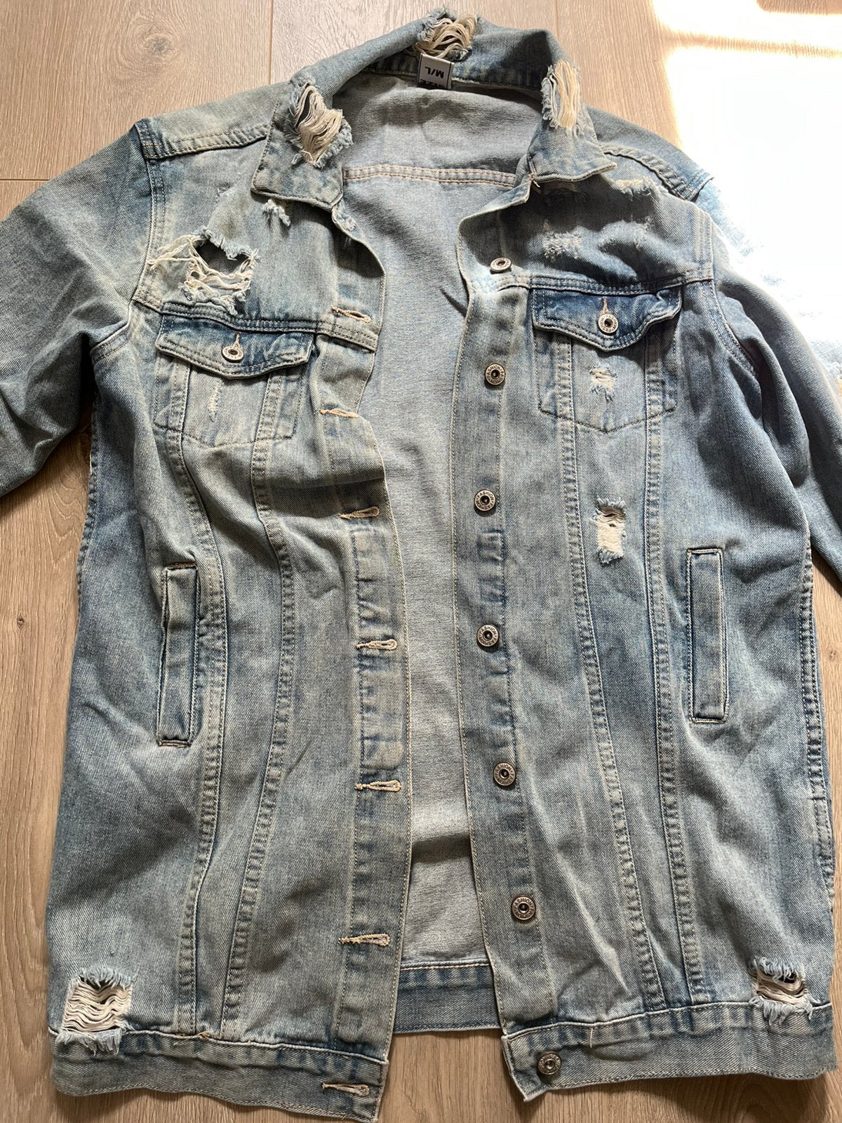 Damrs spijkerjas maat M/L, Ophalen of Verzenden, Zo goed als nieuw, Maat 38/40 (M), Blauw