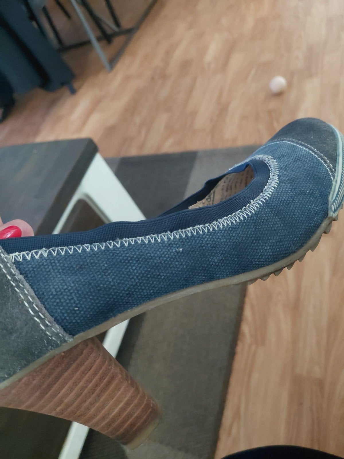 S.Oliver jeanspumps - maat 41 - 5cm hak, Kleding | Dames, Pumps, Blauw, S oliver, Ophalen of Verzenden