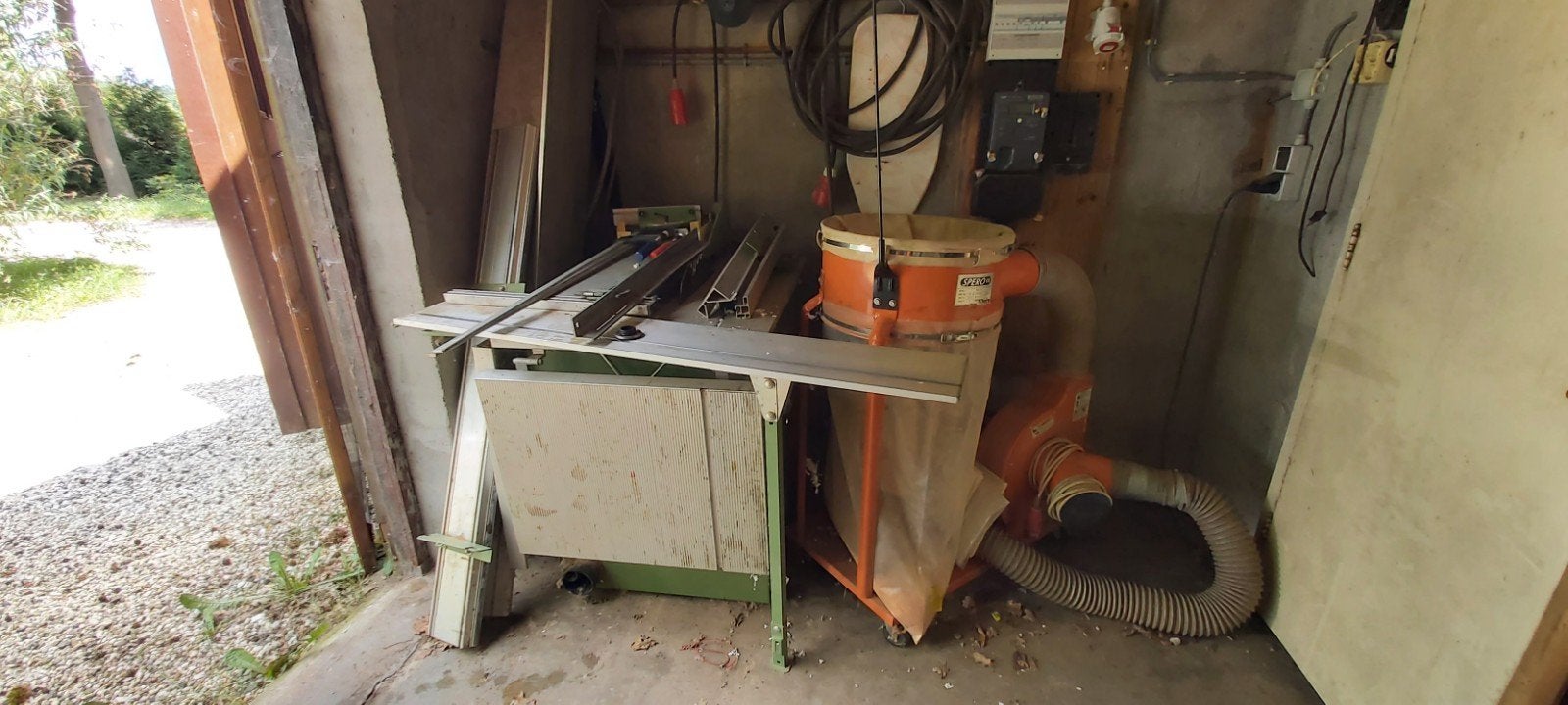 Elektra Beckum PK 300 Precisie Cirkelzaag + Spero afzuiging., Doe-het-zelf en Verbouw, Ophalen, Elektra Beckum, Gebruikt, Cirkelzaag