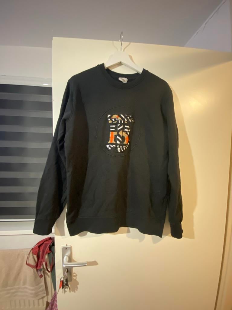Burberry trui met groot logo, Ophalen of Verzenden, Gedragen, Zwart